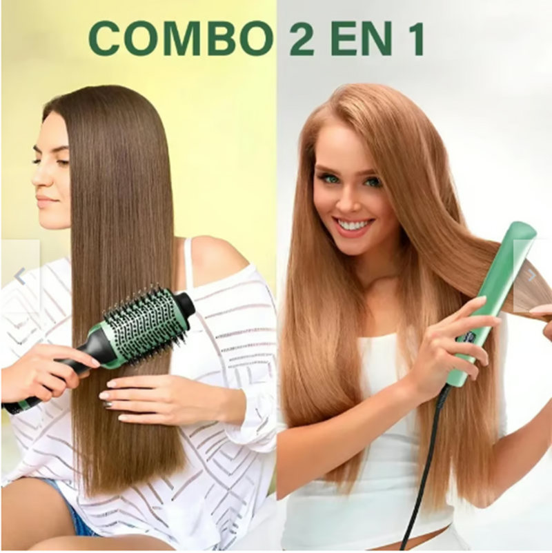 Combo Plancha+Cepillo Secador
